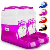 Kit Bebedouro e Comedouro Automático Cães e Gatos 3Lt Duplo