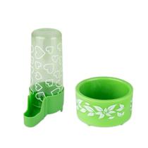 Kit - bebedouro e comedouro calopsita n2 verde injetfour