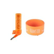 Kit bebedouro e comedouro de hamster n 2 laranja injetfour Kit bebedouro e comedouro de hamster n 2 laranja injetfour