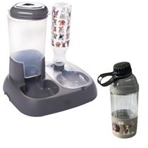 Kit Bebedouro e Comedouro Para Pets Água Ração Cachorro Gato Kit Bebedouro e Comedouro Para Pets Água Ração Cachorro Gato