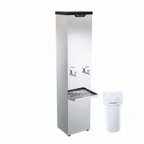 Kit Bebedouro Industrial 50 Litros Refrigerado Inox Bi50l 220v + Filtro - Venâncio Kit Bebedouro Industrial 50 Litros Refrigerado Inox Bi50l 220v + Filtro - Venâncio