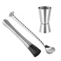 Kit bebidas coquetéis drinks dosador macerador e colher Kit bebidas coquetéis drinks dosador macerador e colher