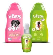 Kit Beeps Condicionador+ Shampoo Neutro + Colonia Maça Verde
