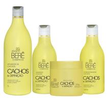 Kit Bela Berê Cachos Ativador 1L Shampoo Condic E Mascara