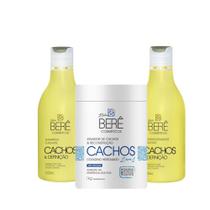 Kit Bela Berê Cachos Shamp Condic Ativador Reconstrução 1Kg