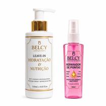 Kit Belcy Leavein Sem Enxágue Cabelos Danificados Reparador de Pontas Antifrizz Perfumado Kit Belcy Leavein Sem Enxágue Cabelos Danificados Reparador de Pontas Antifrizz Perfumado