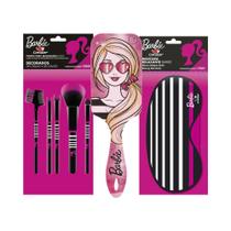 Kit Beleza Barbie - Máscara + Escova de Cabelo + Kit Pincel