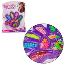 Kit beleza / bijuteria infantil com 66 micangas colors fashion set mao na cartela - 20 COMERCIAL