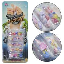 Kit beleza/bijuteria infantil com 91 micangas colors diy beads jewelry na cartela - 20 COMERCIAL