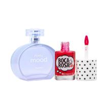 Kit Beleza Boca Rosa Beauty Lip Tint 10ml + Ruby Rose Perfume Feels Mood 100ml
