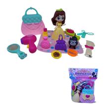 Kit Beleza Com 13 Peças Boneca Bolsa Gato E Acessórios