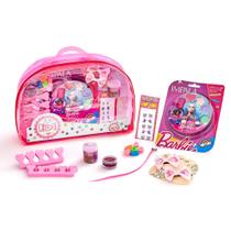 Kit Hair Cabelo Barbie Filme Salão Beleza Acessórios Menina - Rosa