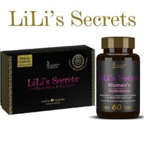Kit Beleza Feminina Lilis Secrets Hair Multivitamins com Acido Hialuronico 60+60 cápsulas