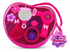 Kit Beleza Infantil Bolsa 9 Acessórios Salão Menina Kit Beleza Infantil Bolsa 9 Acessórios Salão Menina