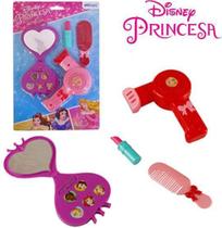 Kit beleza infantil com secador e acessorios 4 pecas princesas - Etytois