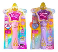 Kit Beleza Infantil MK31 Rosa - Acessórios Criativos Faz de Conta para Meninas +4 Anos