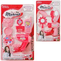 Kit Beleza Infantil Secado + Espelho Acessorio Makeup 6 Peca