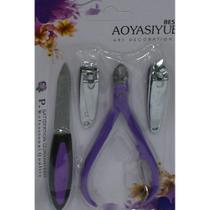 Kit Beleza Manicure 4 Peças 2447386 Roxo - Quanhe