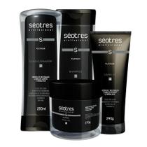 Kit Beleza Séotres Platinum Shampoo 250ml + Condicionador 250ml + Máscara 270g + Leave-in 240g