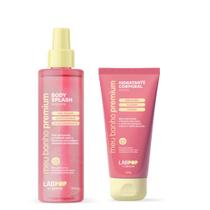 Kit Belle Pink LabPop Hidratante 150g Body Splash 190ml Meu Banho Premium