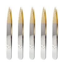 Kit Belliz Enox Pinça Silver Gold Ponta Fina Ref. 1702 C/5 Kit Belliz Enox Pinça Silver Gold Ponta Fina Ref. 1702 C/5