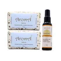 Kit Bem Estar 2 Sabonetes Vegetais Felicità + Pillow Mist + Necessaire