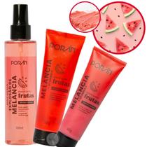 Kit Bem me Quero Frutas Cuidados Para Corpo e Rosto Melancia com 3 Itens Porán