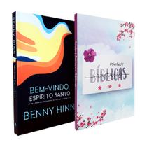 Kit Bem-Vindo Espírito Santo Benny Hinn + Caderno Anotações Bíblicas Aquarela