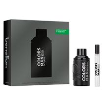 Kit Benetton United Colors Man Black Intenso Edp Perfume Masculino 100Ml +Edp 10Ml