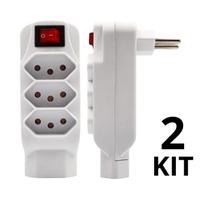 Kit Benjamin Adaptador de Tomada Tripolar 4 Saída 10A Bivolt