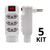 Kit Benjamin Adaptador de Tomada Tripolar 4 Saída 10A Bivolt Kit Benjamin Adaptador de Tomada Tripolar 4 Saída 10A Bivolt