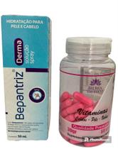 Kit Bepantriz Derma spray + Vitamina Silício c/60 cápsulas Kit Bepantriz Derma spray + Vitamina Silício c/60 cápsulas