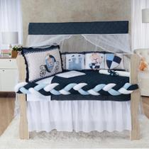 Kit Berço 12 Peças Almofadinhas Lion Bebê Menino