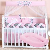 Kit Berço 12 Peças Slim Nuvem com Ninho Liso Americano 1,30m x 0,70m - Varios Modelos Kit Berço 12 Peças Slim Nuvem com Ninho Liso Americano 1,30m x 0,70m - Varios Modelos