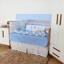 Kit Berço 13 Peças Sublimado com Almofadas Padrão Americano Bebê Menina Menino