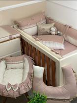 Kit berco 8 pçs borboletas bicos renda 504 nany baby