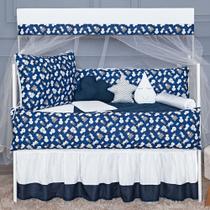 Kit Berço Algodão Protetor Americano Completo 8 peças