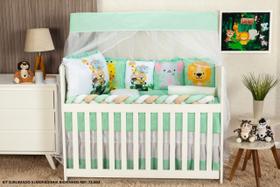 Kit Berço Almofadinha Safari Verde 12 peças Kit Berço Almofadinha Safari Verde 12 peças