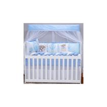 Kit berço almofadinhas urso baloeiro azul 12 peças