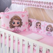 Kit Berço Americano 13 pcs para Bebê Menina Amiguinhas