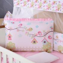 Kit Berço Americano 13 pcs para Bebê Menina Jardim Encantado