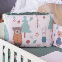 Kit Berço Americano 13 pcs para Bebê Menino Bosque Kit Berço Americano 13 pcs para Bebê Menino Bosque