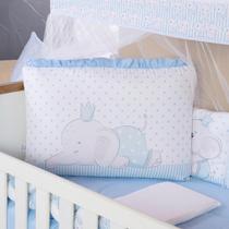 Kit Berço Americano 13 pcs para Bebê Menino Elefantinho Azul Kit Berço Americano 13 pcs para Bebê Menino Elefantinho Azul