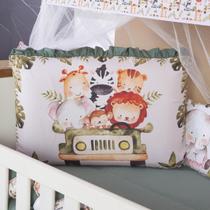 Kit Berço Americano 13 pcs para Bebê Menino Safari Zoo Kit Berço Americano 13 pcs para Bebê Menino Safari Zoo