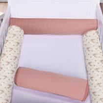 Kit Berço Americano 4 Rolos Floral Rosê Kit Berço Americano 4 Rolos Floral Rosê