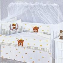 Kit berço americano 9 peças light urso bernado surukinha 10009 Kit berço americano 9 peças light urso bernado surukinha 10009