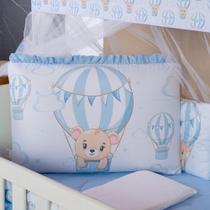 Kit Berço Americano Almofadinhas 13 Pçs Menino Urso Baloeiro