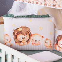 Kit Berço Americano Com Almofadinhas 13 Peças - Leãozinho