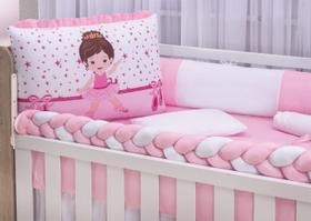 Kit Berço Americano de Menina 10 Peças Bailarina Rosa