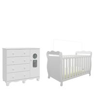 Kit Berço Americano Lisi Cômoda Bebê Tedy 4 Gavetas Peroba - Kit Berço Americano Lisi Cômoda Bebê Tedy 4 Gavetas Peroba -